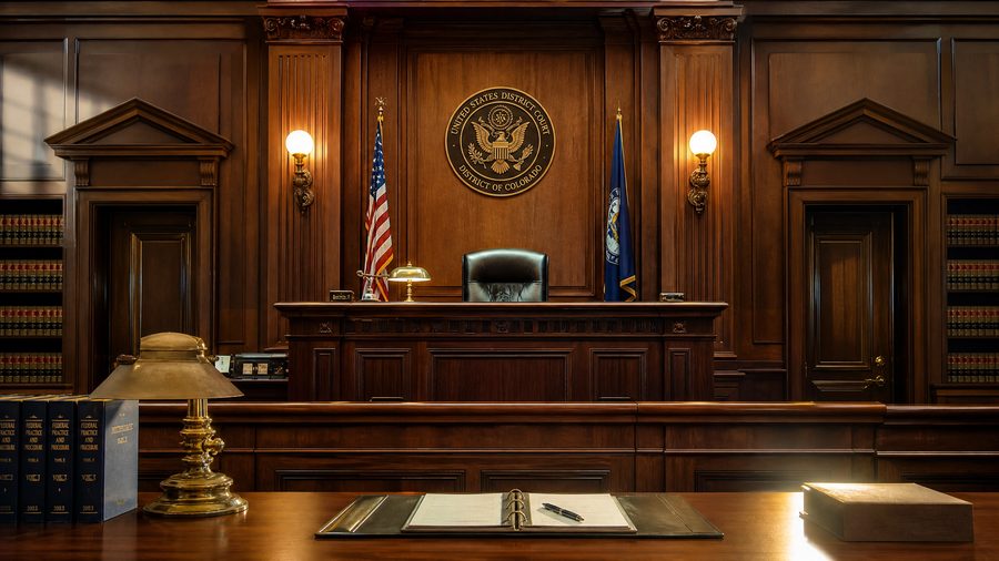 Courtroom where surplus fund claims are adjudicated