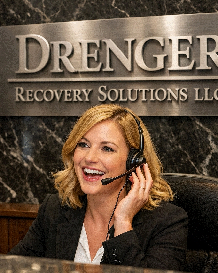Drengr team member answering a client phone call
